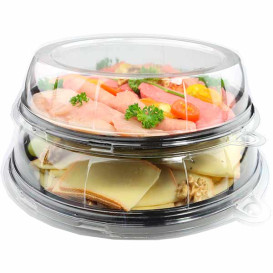 Plato de Plastico Redondo Mármol 23 cm (25 Uds)