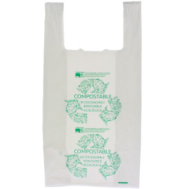 Bolsa Plastico Camiseta 100% Biodegradable 40x50cm (100 Uds)