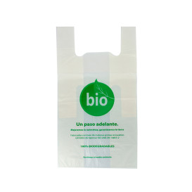 Bolsa Plastico Camiseta 100% Biodegradable 35x45cm (100 Uds)