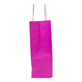 Bolsa Papel Fucsia con Asas 80g 20+10x29 cm (50 Uds)
