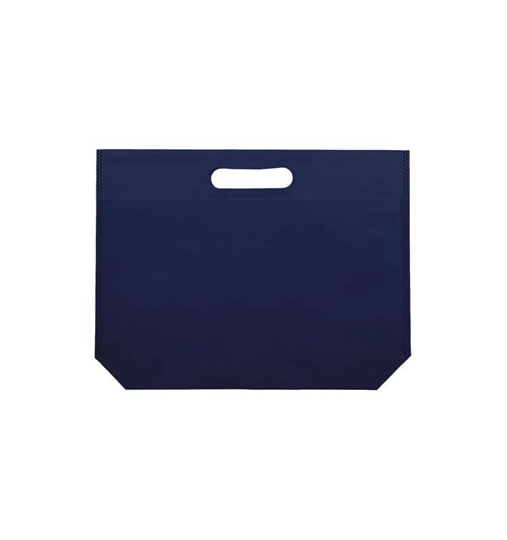 Bolsa Reutilizable Troquelada TNT Azul Marino 34+8x26cm 80g (25 Uds)