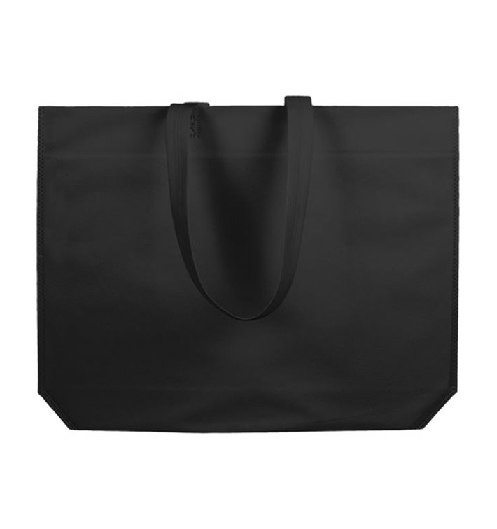Bolsa Tela TNT Asa Larga Negra 42+10x40cm (25 Uds)