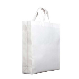 Bolsa Tela TNT PREMIUM Asa Corta Blanca 25+10x30cm (25 Uds)