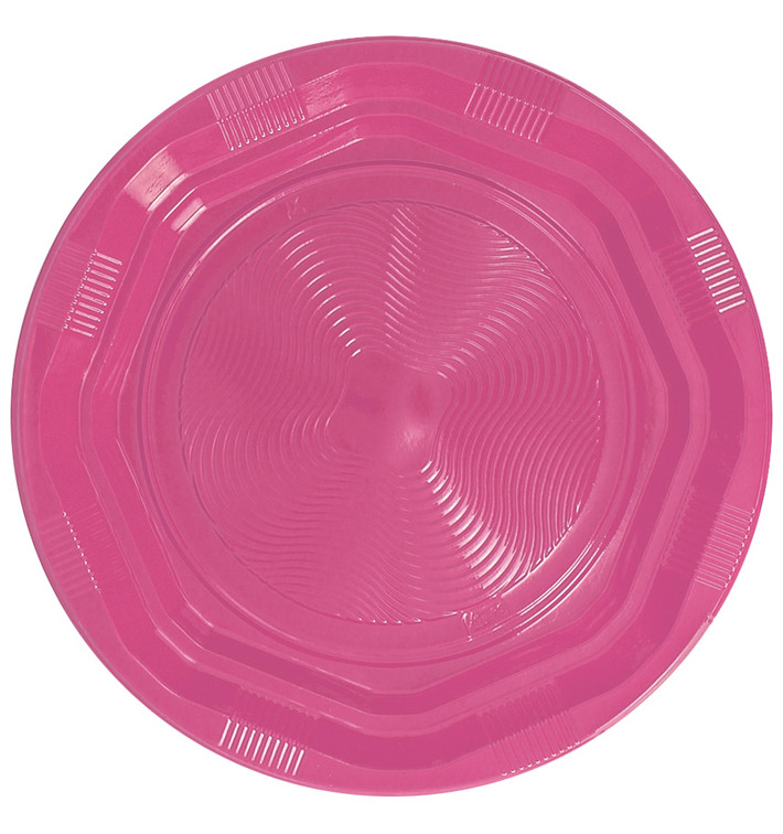 Plato Redondo Octogonal Plastico PS Rosa Ø220 mm (275 Uds) Plato Redondo Octogonal Plastico PS Rosa Ø220 mm (275 Uds)