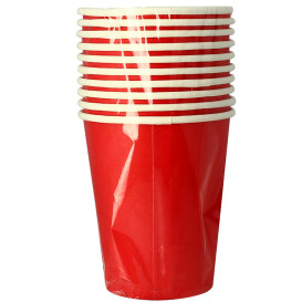 Vaso Cartón 9 Oz/240ml Rojo "Party" (300 Uds)