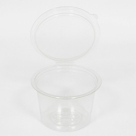 Tarrina Redonda Bisagra APET Transparente 80ml Ø70mm (50 Uds)