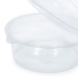 Tarrina Redonda Bisagra APET Transparente 250ml Ø120mm (40 Uds)