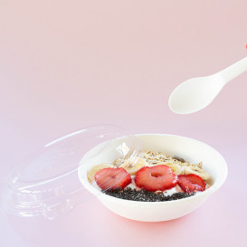 Tapa Compostable PLA Transparente Bol 355 y 470ml (50 Uds)