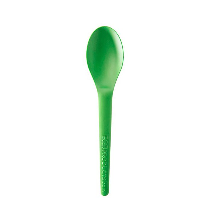 Cuchara Compostable CPLA Verde 15,0 cm (50 Uds)