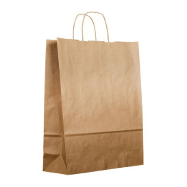 Bolsa Papel Kraft con Asas 100g 25+11x31cm (200 Uds)