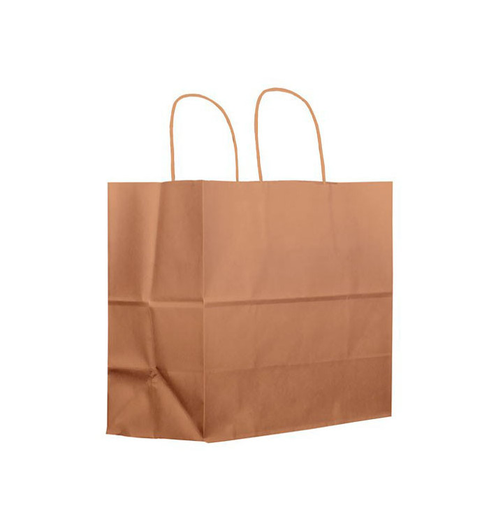 Bolsa Papel Kraft Marron con Asas 80g 30+18x29cm (200 Uds) Bolsa Papel Kraft Marron con Asas 80g 30+18x29cm (200 Uds)