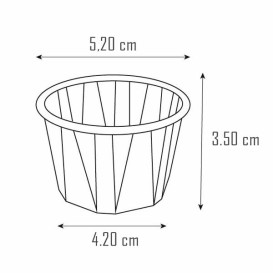 Tarrina de Papel Plisado de 60ml (5000 Uds)