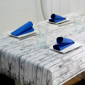 Mantel de Papel Cortado 1x1m "Madera Blanca" 37g (400 Uds)