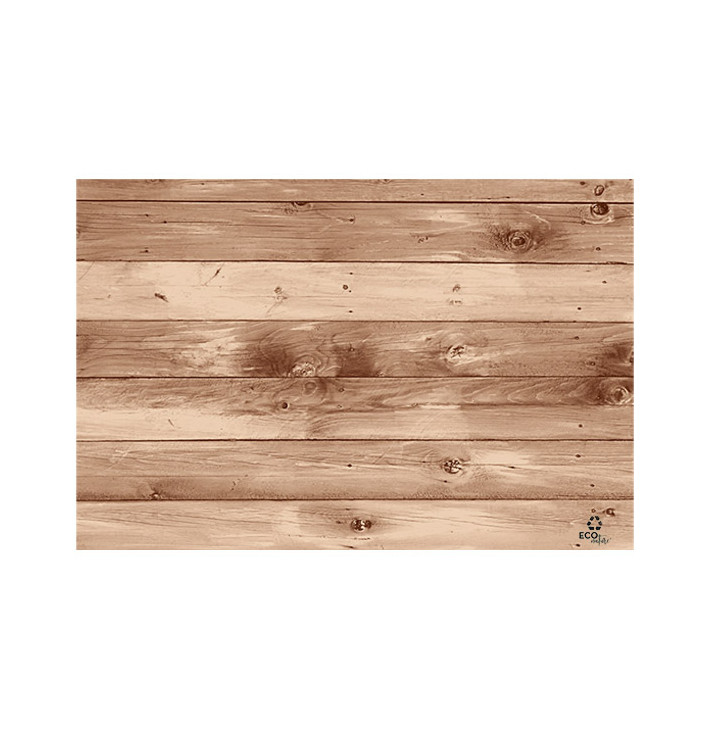 Mantel Individual Papel 30x40cm Kraft "Madera" 40g (1.000 Uds)