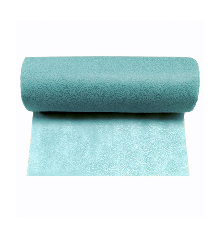 Mantel Rollo TNT Plus Turquesa 0,40x45m 60g P30cm (6 Uds) Mantel Rollo TNT Plus Turquesa 0,40x45m 60g P30cm (6 Uds)