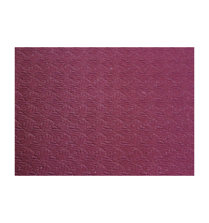 Mantel de Papel Cortado 1,2x1,2 metro Burdeos 40g (300 Uds)