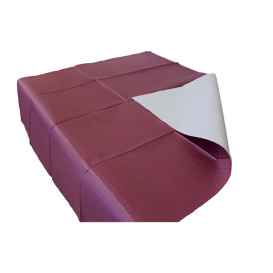 Mantel de Papel Cortado 1,2x1,2 metro Burdeos 40g (300 Uds)