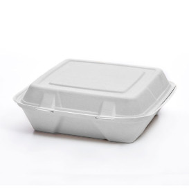 Envase MenuBox Caña Azúcar Blanco 3C 24x23x7,6cm (50 Uds)