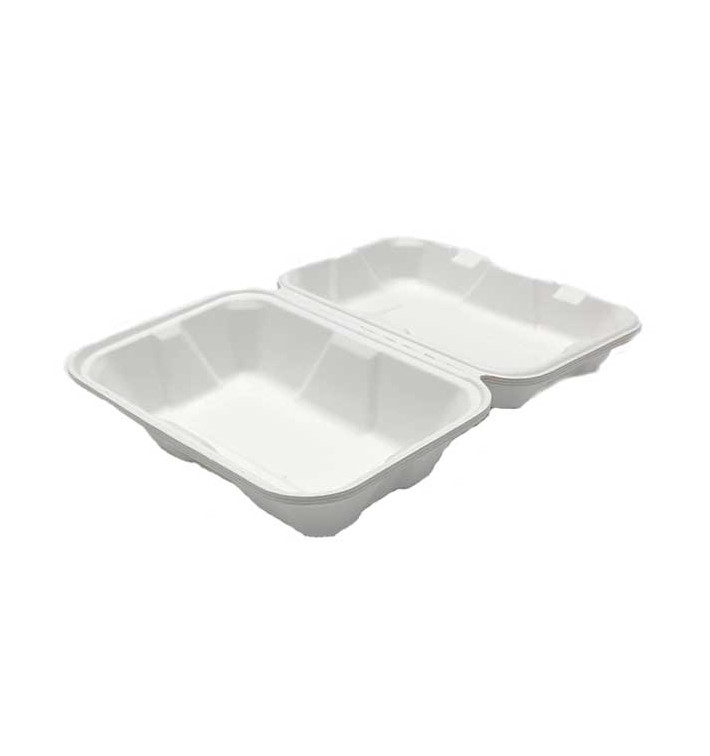 Envase MenuBox Caña Azúcar Blanco 23x15x7,7cm (50 Uds)
