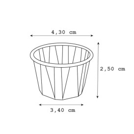 Tarrina de Papel Plisado Kraft de 30ml (5000 Uds)