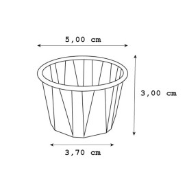 Tarrina de Papel Plisado de 37ml (250 Uds)