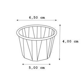 Tarrina de Papel Plisado de 120ml (250 Uds)