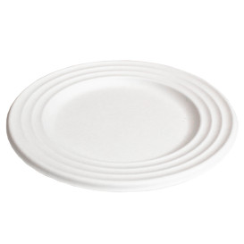 Plato Caña de Azucar Premium Wave Blanco Ø18cm (600 Uds)