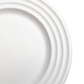 Plato Caña de Azucar Premium Wave Blanco Ø18cm (600 Uds)