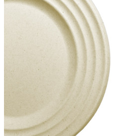 Plato Caña de Azucar Premium Wave Natural Ø26cm (50 Uds)
