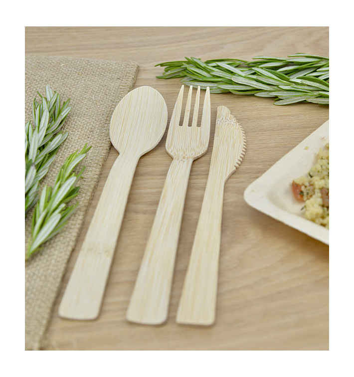 Cuchillo de Bambu 17cm (50 Uds) Cuchillo de Bambu 17cm (50 Uds)