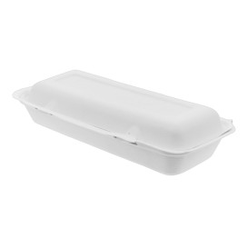 Envase Panini Caña de Azúcar Blanco 290x273x37,5mm (50 Uds)