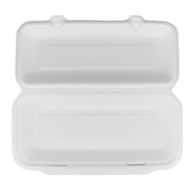 Envase Panini Caña de Azúcar Blanco 290x273x37,5mm (50 Uds)