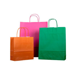 Bolsa Papel Verde con Asas 100g 25+11x31cm (25 Uds)