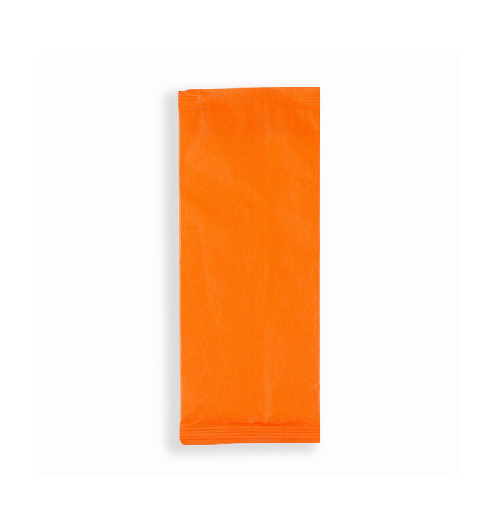 Sobre Portacubiertos con Servilleta Naranja (125 Uds)