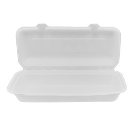 Envase Panini Caña de Azúcar Blanco 290x273x37,5mm (50 Uds)