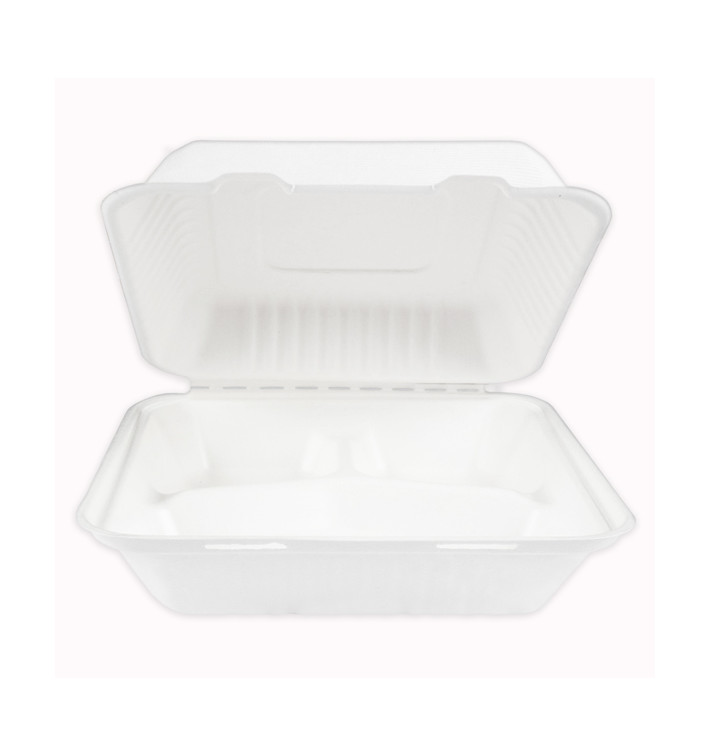 Envase Bisagra Caña de Azúcar + PLA 3C 23x23x7,5cm (200 Uds) Envase Bisagra Caña de Azúcar + PLA 3C 23x23x7,5cm (200 Uds)