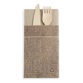 Servilleta Portacubiertos de Papel Arpillera 40x40cm (30 Uds)