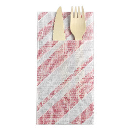 Servilleta Portacubiertos de Papel Barlovento Rojo 40x40cm (960 Uds)