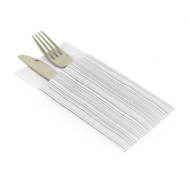 Servilleta Kanguro Airlaid "Basic Gris" 33x40cm (30 Uds)