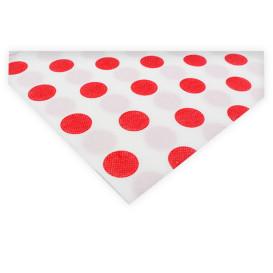 Servilleta Papel "Lunares Rojos" Punta-Punta 40x40cm (50 Uds)