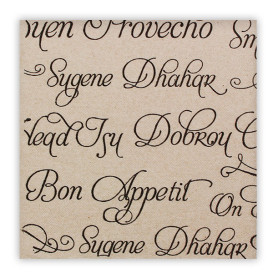 Servilleta Papel "Buen Provecho" Kraft Punta-Punta 40x40cm (50 Uds)