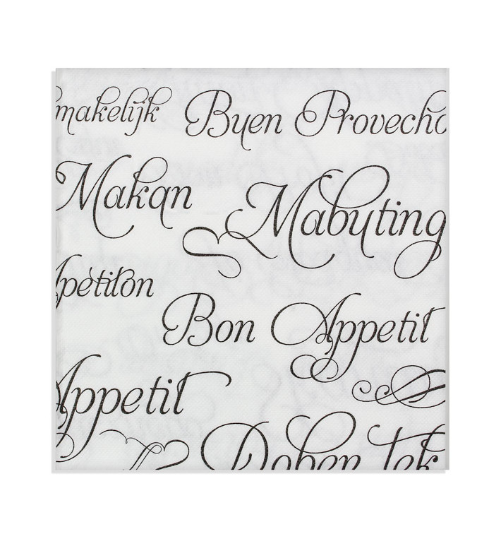 Servilleta Papel "Buen Provecho" Punta-Punta 40x40cm (50 Uds)