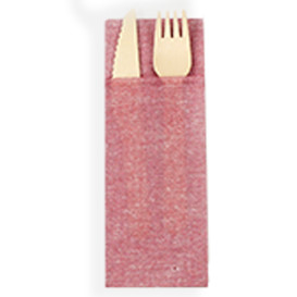 Servilleta Portacubiertos de Papel Vaquero Burdeos 30x40cm (30 Uds)