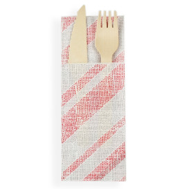 Servilleta Portacubiertos de Papel Barlovento Rojo 30x40cm (1200 Uds)