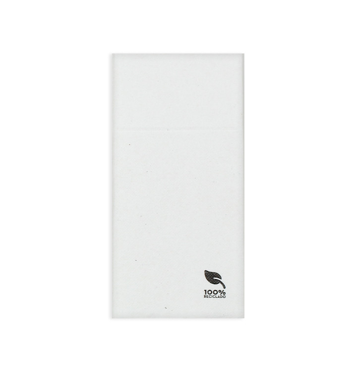 Servilleta Portacubiertos de Papel Eco Blanco 40x40cm (960 Uds)