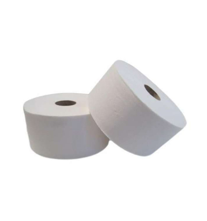 Rollo papel higiénico industrial pasta liso 100% virgen 2 capas 0/45  «DCP»400. Pack de 18 Uds - CESHSYMA