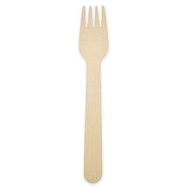 Tenedor de Madera BIO Enfundado 16cm (500 Uds)