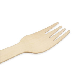 Tenedor de Madera BIO Enfundado 16cm (500 Uds)