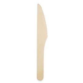 Cuchillo de Madera BIO Enfundado 16,5cm (500 Uds)