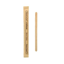 Paletina de Madera para Café Enfundada 11cm (10000 Uds)